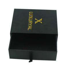Custom Matt Black Drawer Packaging Cardboard Box
