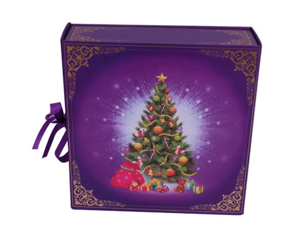 Book Shape Christmas gift folding box manufacturer, Cartoon gift box