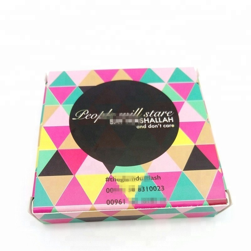 synthetic eyelash private label square colorful paper box