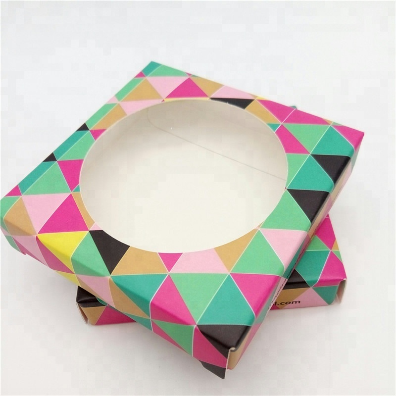 caixa de papel colorido quadrado de etiqueta privada de pestana sintética