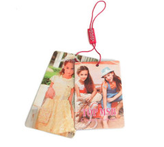 Custom Embossed Heart Shaped Paper Garment Clothing Hangtag With Gold Logo
