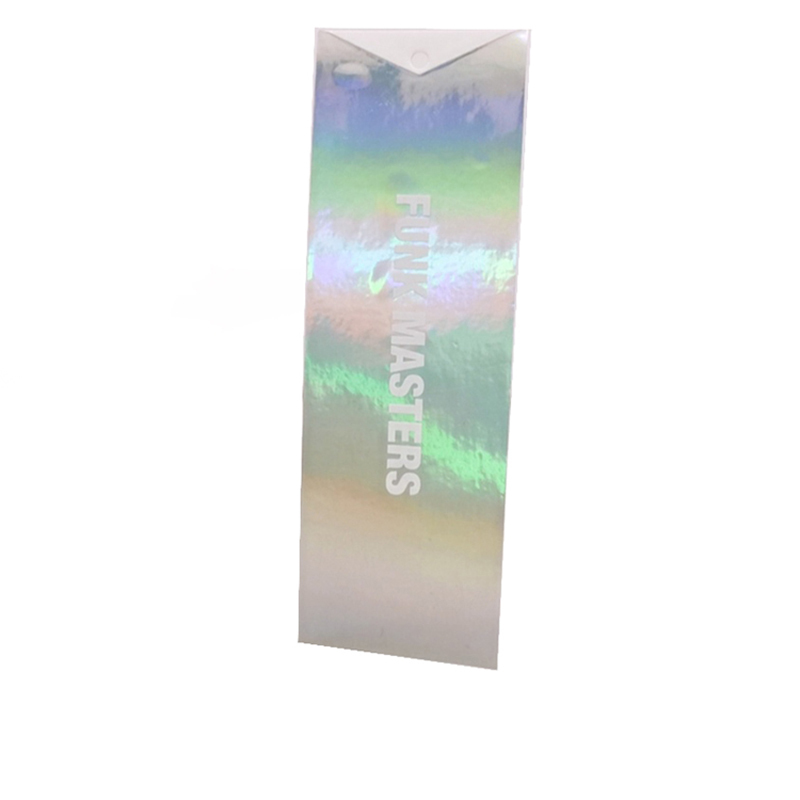 Holographic jeans new china designs custom sticker hangtag