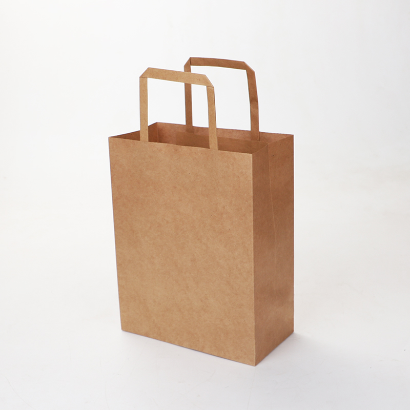 Recyclable kraft paper shopping bags