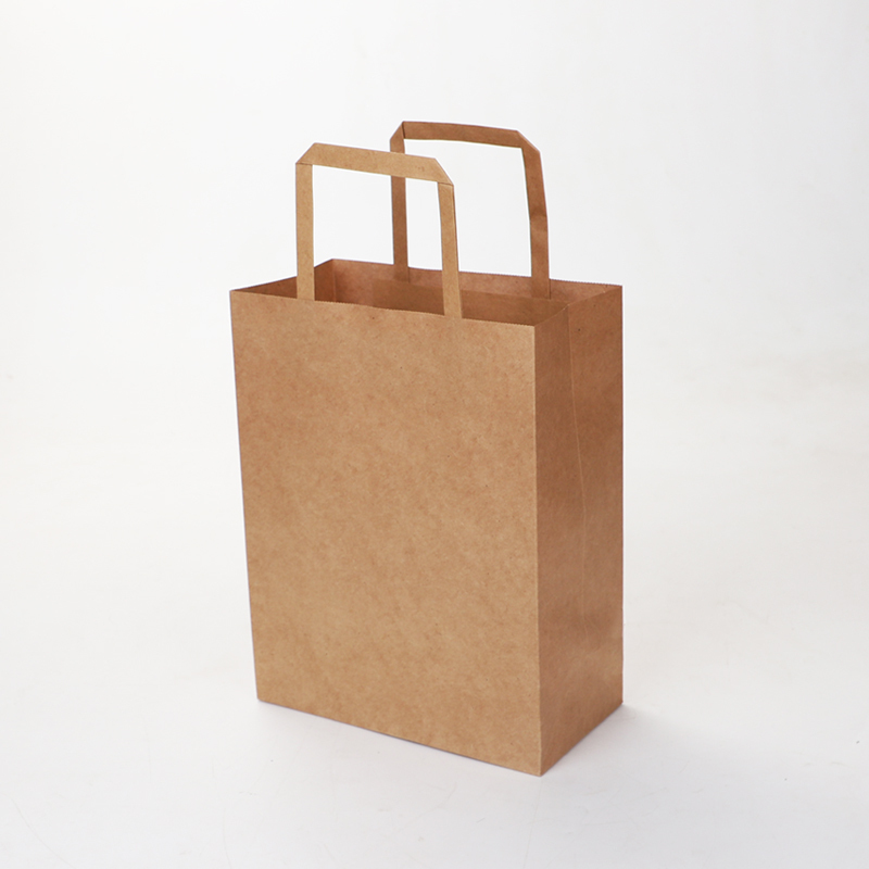リサイクル可能なクラフト紙の買い物袋