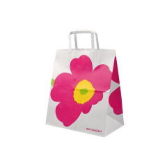 Eco Friendly Packaging Bag Recyclable Fast Food Kraft Paper Bag With Logos
