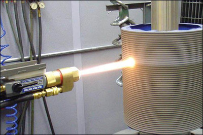 Ceramic spraying can be used in chemical components
