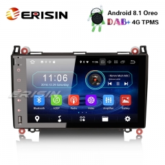 Erisin ES3992B 9" Android 8.1 voiture stéréo GPS DAB + BT pour Mercedes Classe A / B Sprinter Viano Vito Sat Nav