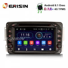 Erisin ES3963C 7" Android 8.1 Estéreo GPS para automóvil DAB + CD TPMS Mercedes C / CLK Clase W203 W209 Vito Viano
