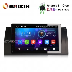 Erisin ES3993B 9インチアンドロイド8.1カーステレオGPS TPMS DAB + CD BT OBD（BMW 5シリーズE39 E53 X 5 M 5 SatNav用）