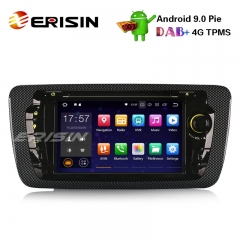 Erisin ES4822S 7" アンドロイド9.0パイOSオートラジオ用シートIBIZA GPS Wifi TPMS DAB + BT OBDII DVB-T2 DVDナビ