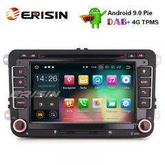 Erisin ES4848V 7" DAB + Android 9.0 Stéréo GPS DTV 4G Wifi pour VW Golf Passat Jetta Eos Tiguan Polo Seat
