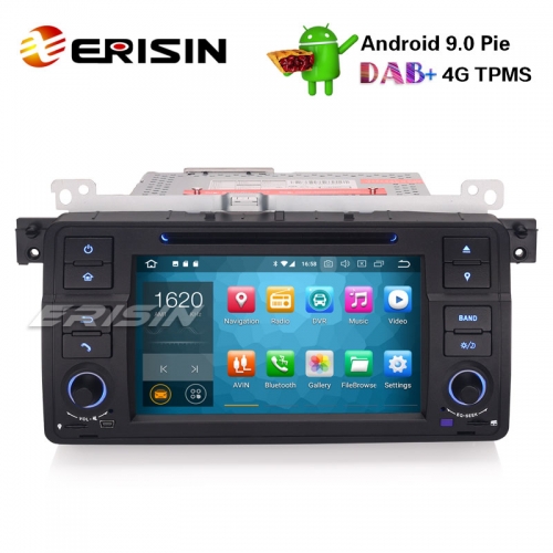 Erisin ES4862B 7" Android 9.0オートラジオWiFi DTV DAB + DVD BMW 3er E46 M3 318 320 MG ZTローバー75 GPSナビ