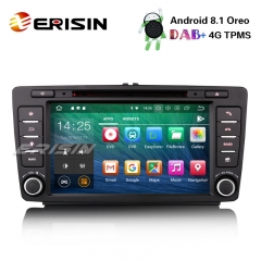 Erisin ES3826S 8" Android 8.1 DAB+4G GPS Autoradio TNT Wifi Bluetooth CD SD OBD Navi SKODA OCTAVIA