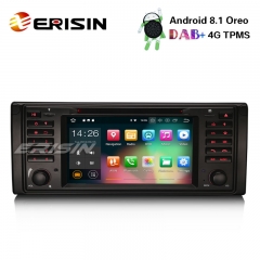 Erisin ES3839B 7" Android 8.1 Autoradio DAB+GPS TNT DVD BT 4G Wifi BMW 5 Series E39 E53 X5 M5 Navi