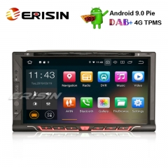 Erisin ES4837U 6.95" 2Din Android 9.0 Estéreo GPS para automóvil WiFi 4G DAB + DVR OBDII Radio RDS TPMS DVD