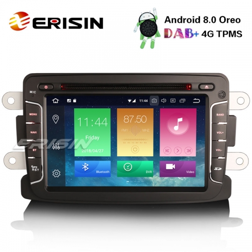 Erisin ES7429D 7" Android 8.0 Car Stereo DAB+4G GPS CD BT Renault Captur Dacia Duster Lodgy Dokker