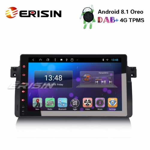 Erisin ES8296B 9" BMW 3er E46 320 318 Rover 75 MG ZT DAB+ GPS Android 8.1 Car Stereo Sat Nav SWC