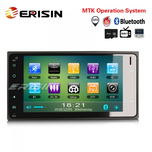 Erisin ES763C 7" Toyota Autorradio Car GPS Bluetooth Radio 3G Corolla Hilux RAV4 Vios Vitz Yaris