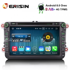 Erisin ES8805V 8" Android 8.0 Car Stereo CD SD OPS Satnav for VW Passat Golf Tiguan Eos Caddy Seat
