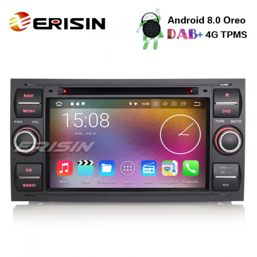 Erisin ES8831FB 7" 8-Core DAB+ Android 8.0 Car Stereo GPS Ford C/S-Max Fiesta Fusion Galaxy Sat Nav