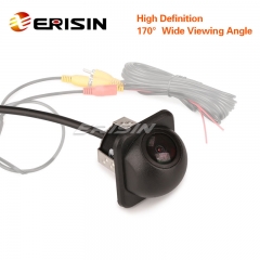 Erisin ES583 Small Straw Hat Mini 170 Viewing Color CCD Car Rear Reversing Camera Guide Line