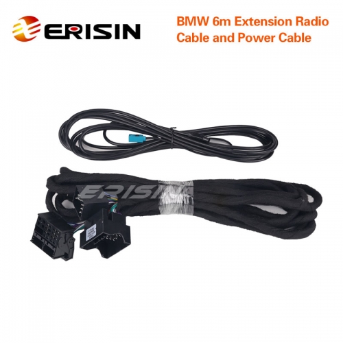 Erisin LMBM6-N BMW 6m Extension Power & Radio Cable for ES8539B/ES8546B/ES8893B/ES4146B/ES6739B/ES8988B