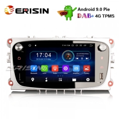 Erisin ES4909FS 7" Android 9.0 Ford Carro DVD Player GPS DAB + Rádio 4G OBD Wifi TPMS Sistema