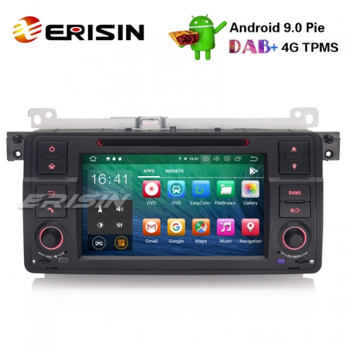 Erisin ES7962B 7" Android 9.0 Estéreo GPS para automóvil DAB + CD Bluetooth DTV DVR SD BMW E46 M3 Rover75 MG ZT