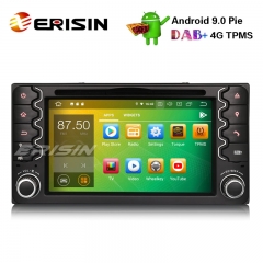 Erisin ES7938C-64 6.2" Android 9.0カーステレオGPS DAB + BT CD DVRトヨタコロラEX RAV4 VIOSヴィッツハイラックス