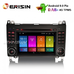 Erisin ES2972B 7" Android 9.0 DAB + Stéréo de voiture Mercedes Classe A / B Sprinter Vito Viano GPS SatNav CD