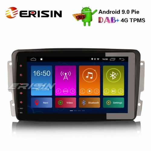 Erisin ES2989C 8" DAB + Android 9.0カーステレオGPSメルセデスC / CLK / GクラスW203 W209 Vito Viano TPMS