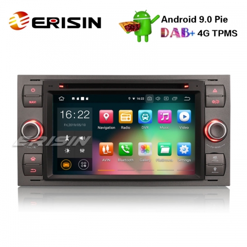 Erisin ES7966F 7" Android 9.0 Autoradio GPS DAB+ 4G CD OBD Navi Für Ford Focus Kuga Transit Galaxy