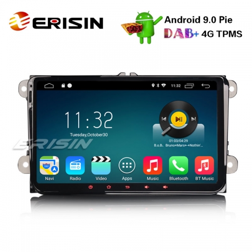 Erisin ES3518V 9" DAB + Android 9.0 Stéréo GPS pour VW Golf Passat Tiguan Polo Jetta Eos SatNav