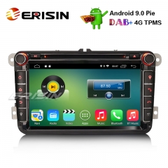 Erisin ES3515V 8" DAB+4G Android 9.0 Car Stereo GPS SWC For VW Golf V Passat Tiguan Polo Jetta Eos
