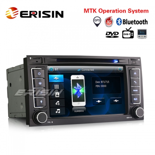 Erisin ES7156T 7" Autoradio für VW Touareg T5 Transporter Multivan GPS DAB+ DVB-T2 RDS Navi DVD 3G