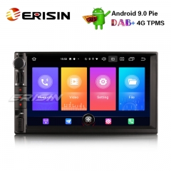 Erisin ES2649U 7" 2 Din Android 9.0 Autoradio GPS WiFi DAB + DVR DVB-T2-EINGANG BT OBDII Satellitennavigation USB