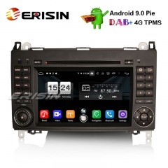 Erisin ES7702B 7" DAB + 4G Android 9.0 Reproductor DVD del coche GPS para Mercedes Clase A / B Sprinter Vito Viano Crafter