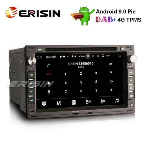 Erisin ES7709V 7 DAB + Android 9.0 Reproductor de DVD GPS estéreo para  automóvil para VW Golf Passat Polo T5 Multivan Jetta Peugeot,Volkswagen/VW