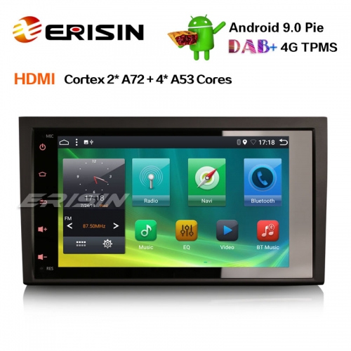 Erisin ES6274A 8" DAB + Android 9.0 Rádio Estéreo Satnav HDMI AUX OBD para Audi A4 S4 RS4 RNS-E Seat Exeo