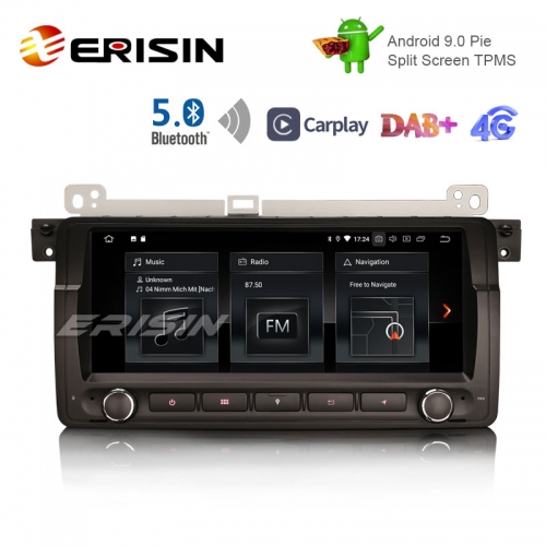 Erisin ES1889B 8.8 &quot;Android 9.0 Pie OS Carro TPMS 4G GPS DAB + BT5.0 Carplay para E46