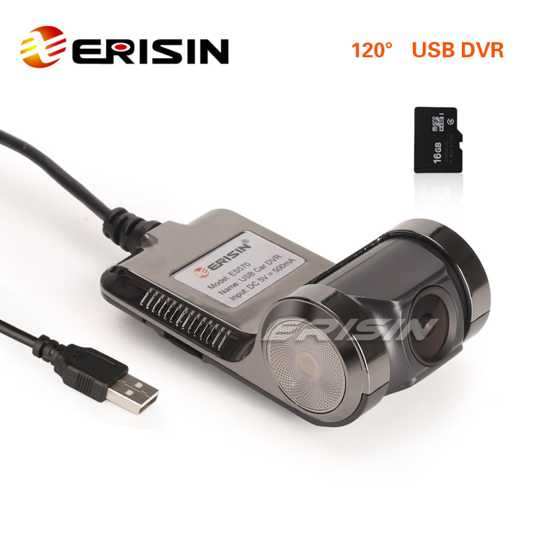 120° USB Dash Kamera DVR Recorder 720P Für ERISIN Android Autoradio Sternenlicht 