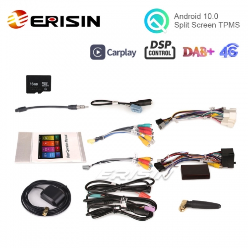 Erisin ES8129D 8-Kern Android 10.0 DAB+DSP Autoradio CarPlay OBD GPS SWC  Für Renault Dacia Duster Logan Dokker Lodgy