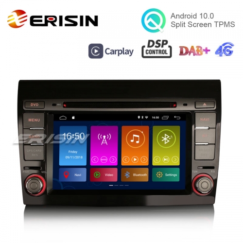 Erisin ES3071F 7" Android 10.0 DAB +カーステレオGPS Wifi SatNav OBD DSP TPMS CarPlay for FIAT BRAVO