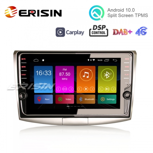 Erisin ES3125P 9" DAB+ DSP Android 10.0 Autoradio GPS OBD2 Wifi TPMS CarPlay for VW Passat B6/B7/CC