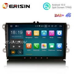 Erisin ES5118V 9" Android 10.0 Car Radio GPS System 4G DAB+ Carplay+ for VW Skoda Seat