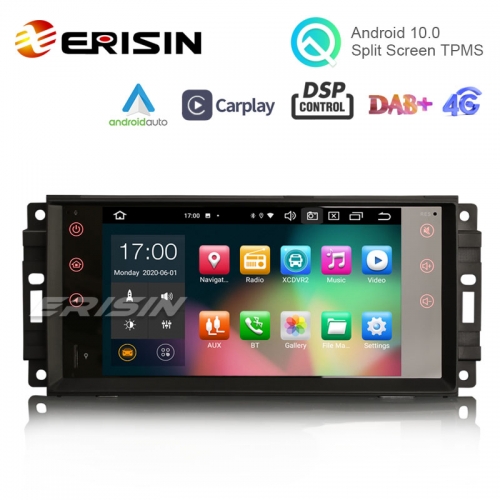 Erisin ES8176J 7" PX5 64G Jeep Android 10.0 Car Stereo DSP CarPlay & Auto GPS TPMS DAB+ 4G for Compass Wrangler Commander Dodge Chrysler