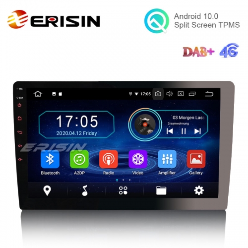 Erisin ES5910U 1 Din 10.1" Android 10.0 Autoradio WiFi DAB+ GPS TNT DVR Bluetooth RDS