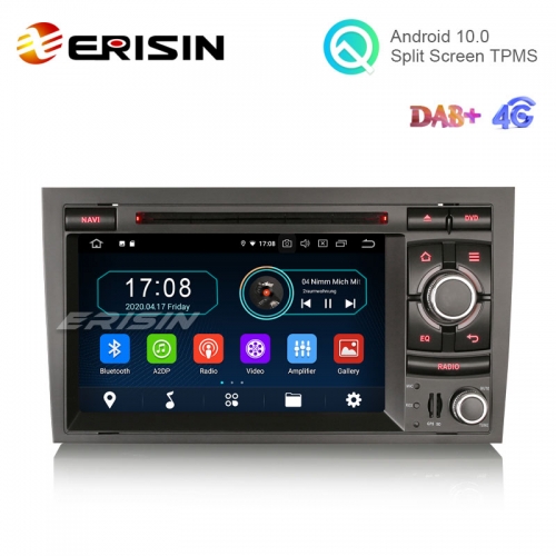 Erisin ES5974A 7" DAB+ CarPlay+ Android 10.0 Car Stereo for AUDI A4 S4 RS4 SEAT EXEO GPS Wifi Radio SatNav