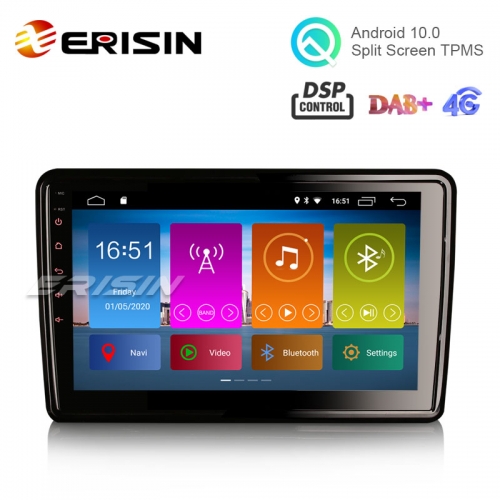Erisin ES2921U 10.1" Android 10.0 Car DVD 2.5D G+G freely rotated Screen DAB+ DSP TPMS GPS Sat Navi
