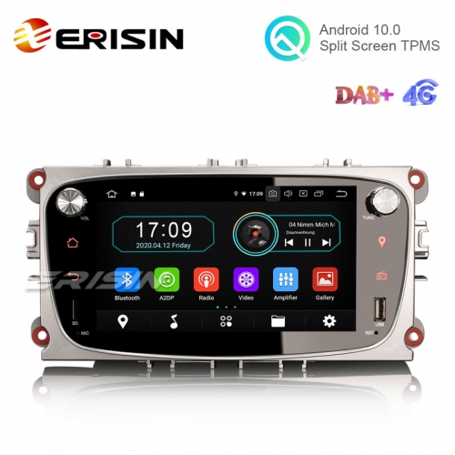 Erisin ES6909FS 7" 64G Android 10.0 Car Multimedia with GPS Radio WiFi BT for Ford Mondeo Focus Galaxy